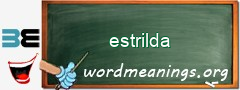 WordMeaning blackboard for estrilda